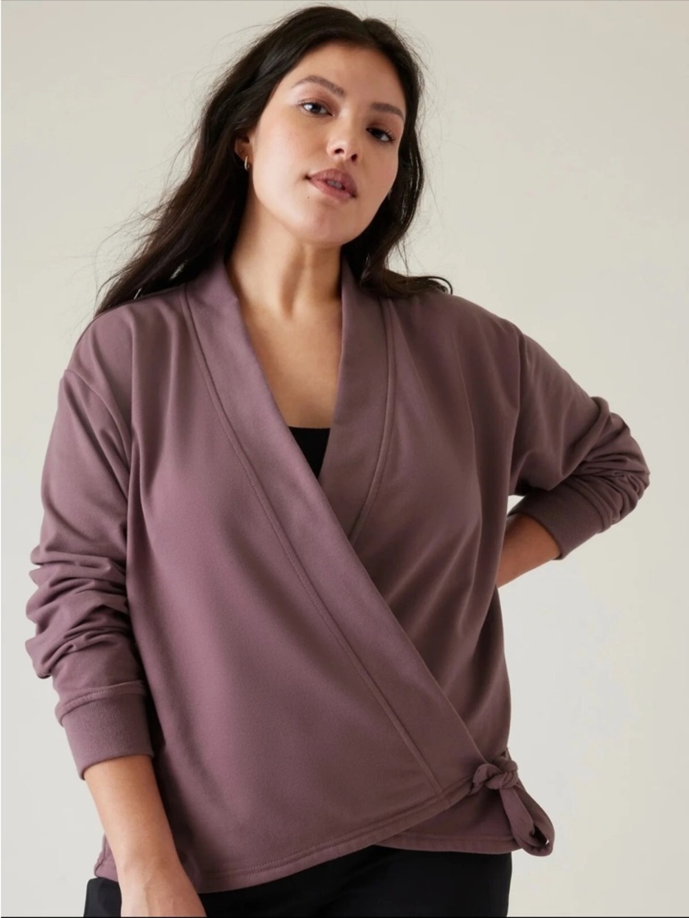 Athleta Retroterry Wrap Sweatshirt NWT